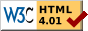 Валидный код по стандарту HTML 4.01 Transitional